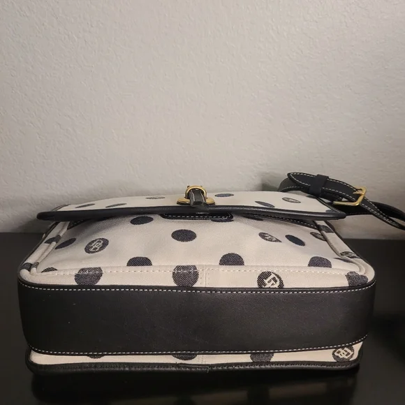 Vintage Dooney & Bourke Monogram Polka Dot Made in USA crossbody - Picture 3 of 14